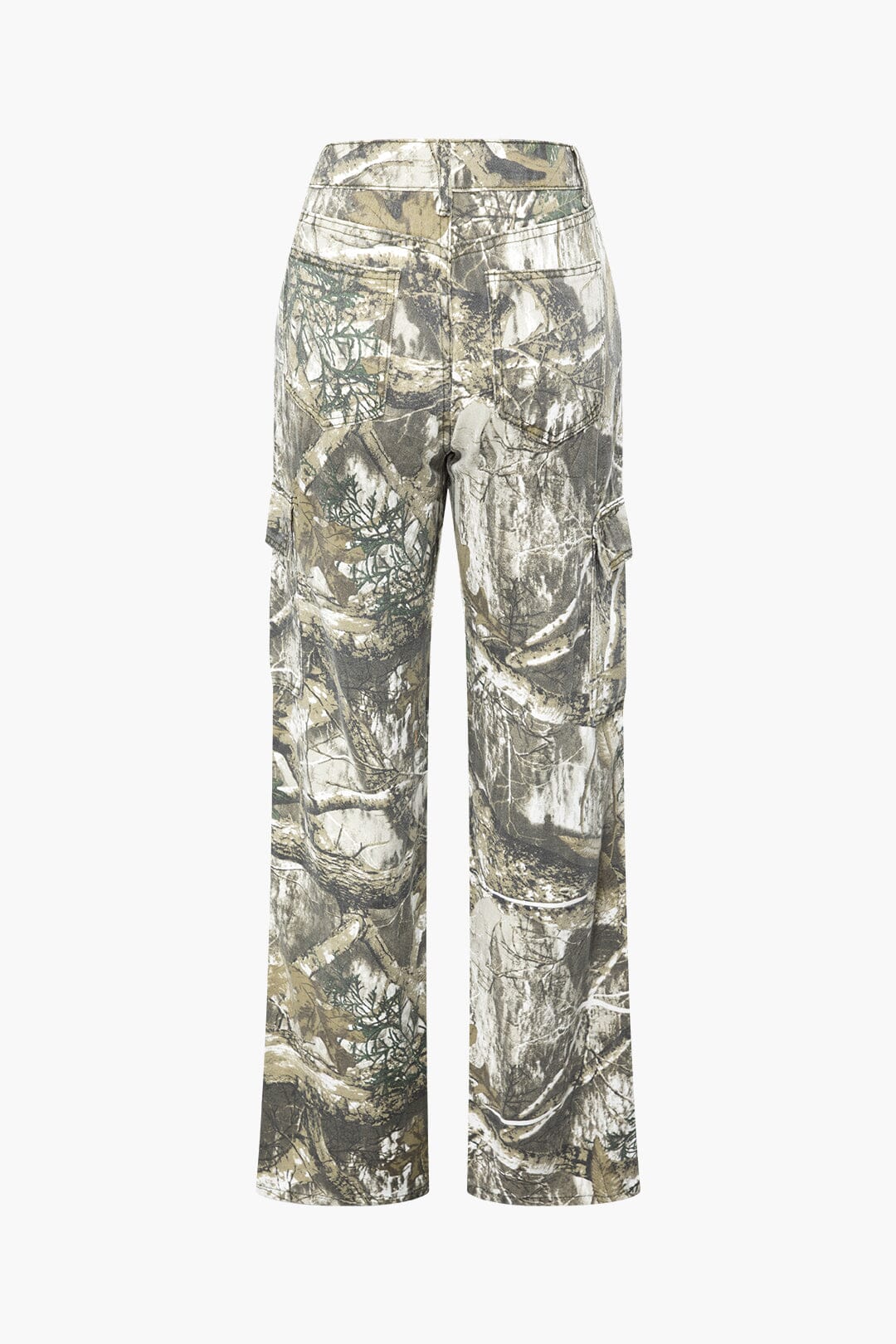 Abstract Print Straight Leg Jeans - Àlainn Fashion