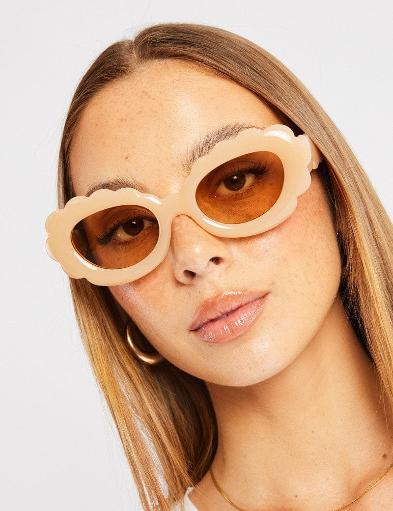 Beige Fashion Sunglasses - Àlainn Fashion