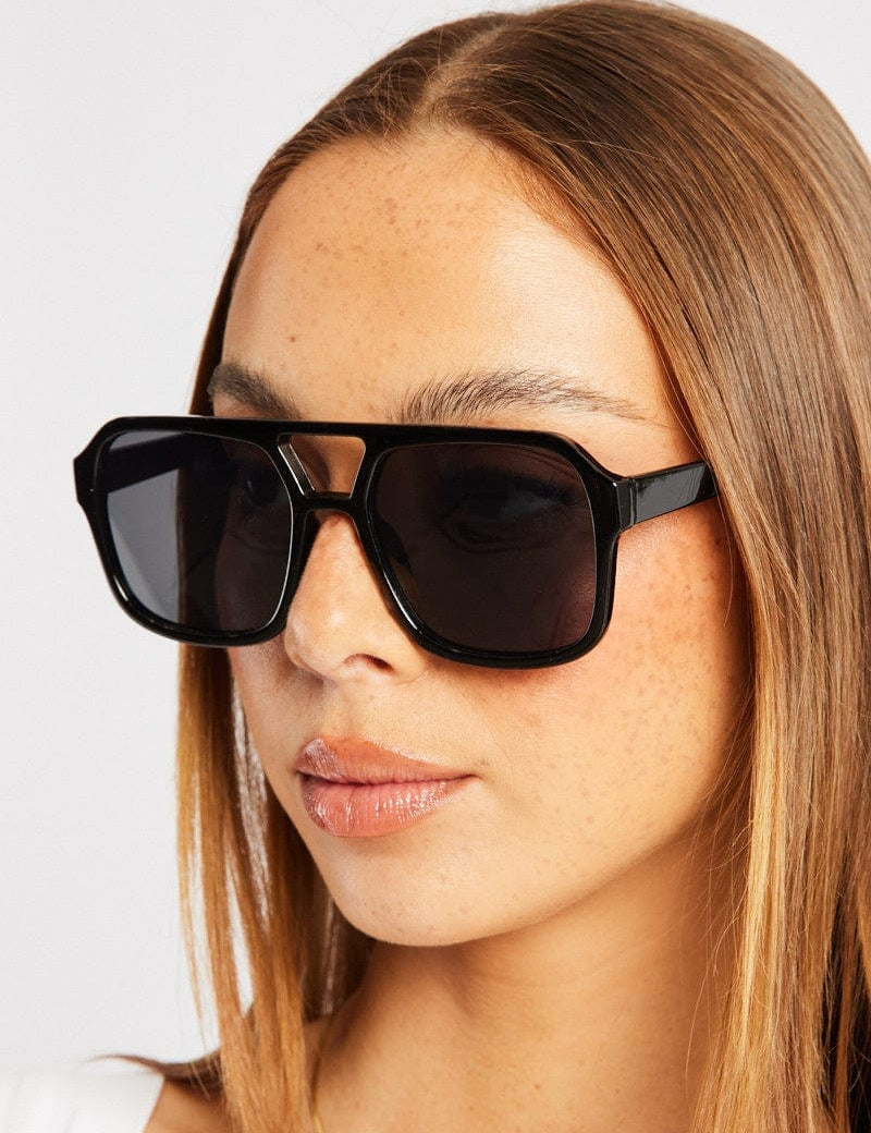 Black Aviator Sunglasses - Àlainn Fashion