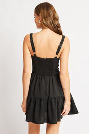 Black Fit And Flare Dress Mini - Àlainn Fashion