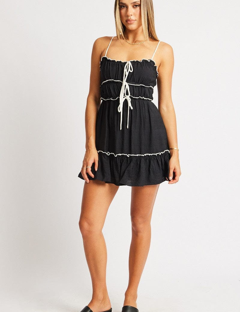 Black Fit And Flare Dress Mini - Àlainn Fashion