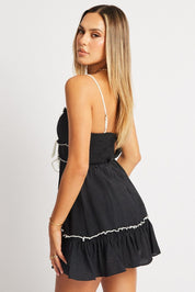 Black Fit And Flare Dress Mini - Àlainn Fashion