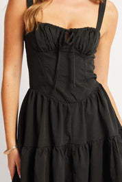 Black Fit And Flare Dress Mini - Àlainn Fashion