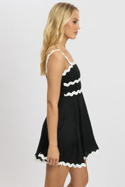 Black Fit And Flare Dress Ric Rac Mini - Àlainn Fashion