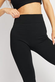 Black Fleece Leggings Seamless - Àlainn Fashion