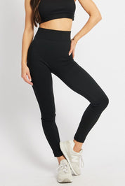 Black Fleece Leggings Seamless - Àlainn Fashion