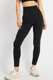 Black Fleece Leggings Seamless - Àlainn Fashion