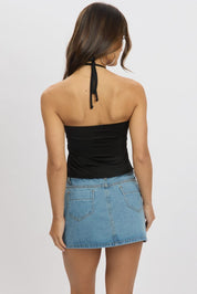 Black Halter Top Sleeveless - Àlainn Fashion