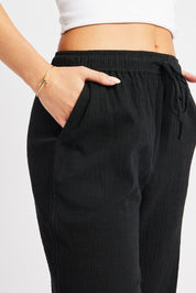 Black Wide Leg Pants High Rise - Àlainn Fashion