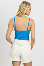 Blue Graphic Halter Neck Top - Àlainn Fashion