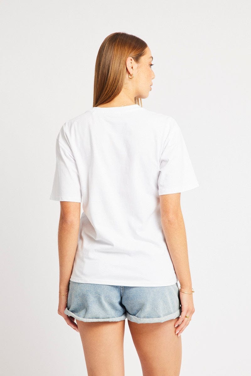 Blue Graphic Tee Short Sleeve - Àlainn Fashion