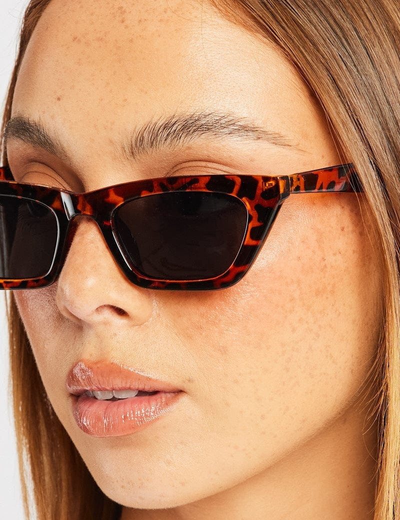 Brown Animal Print Cat Eye Sunglasses - Àlainn Fashion