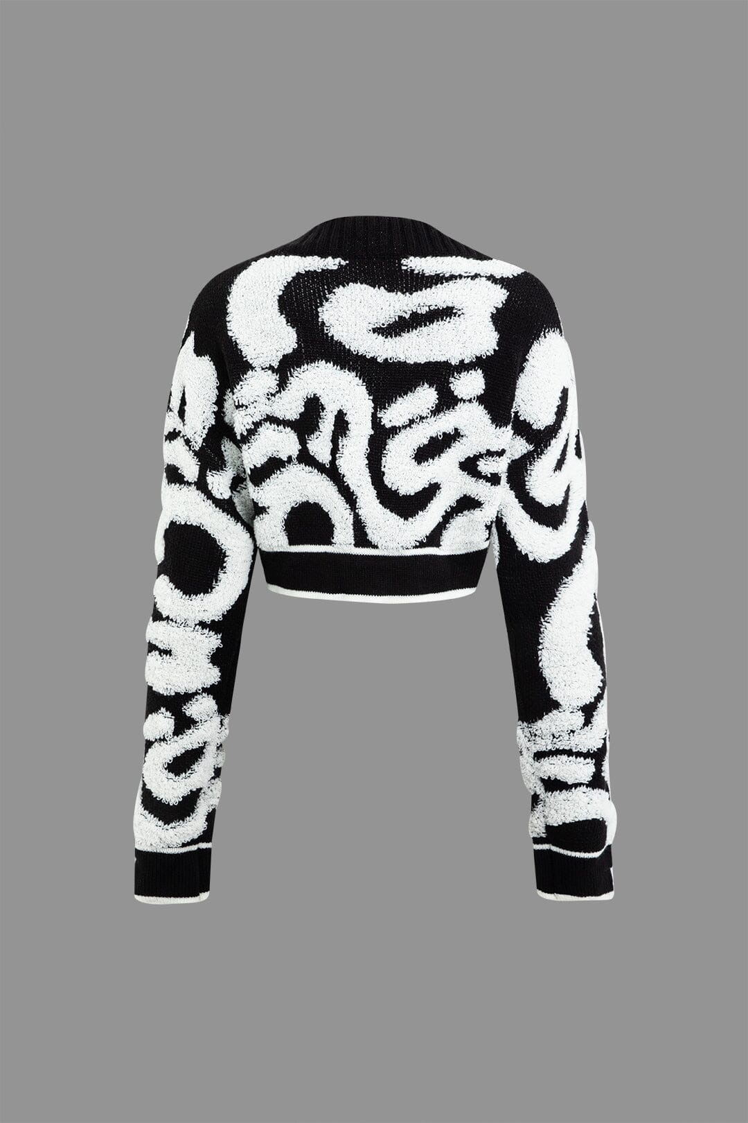 Colorblock V-neck Knit Button Up Cardigan - Àlainn Fashion