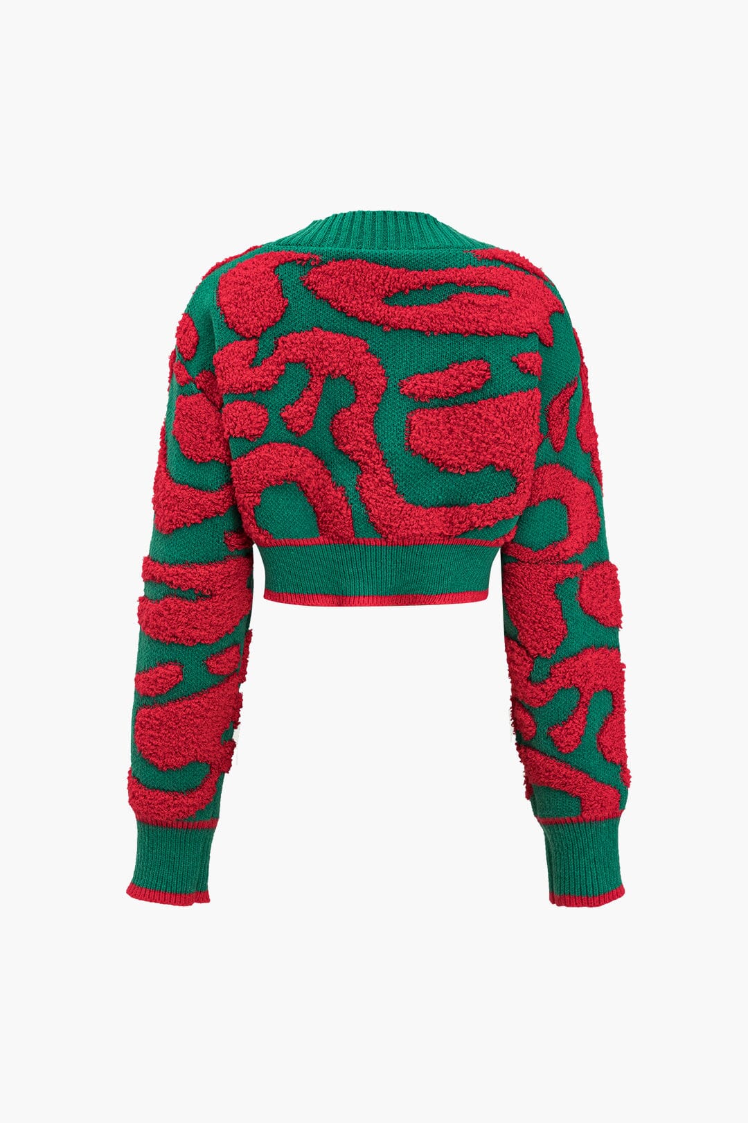 Colorblock V-neck Knit Button Up Cardigan - Àlainn Fashion