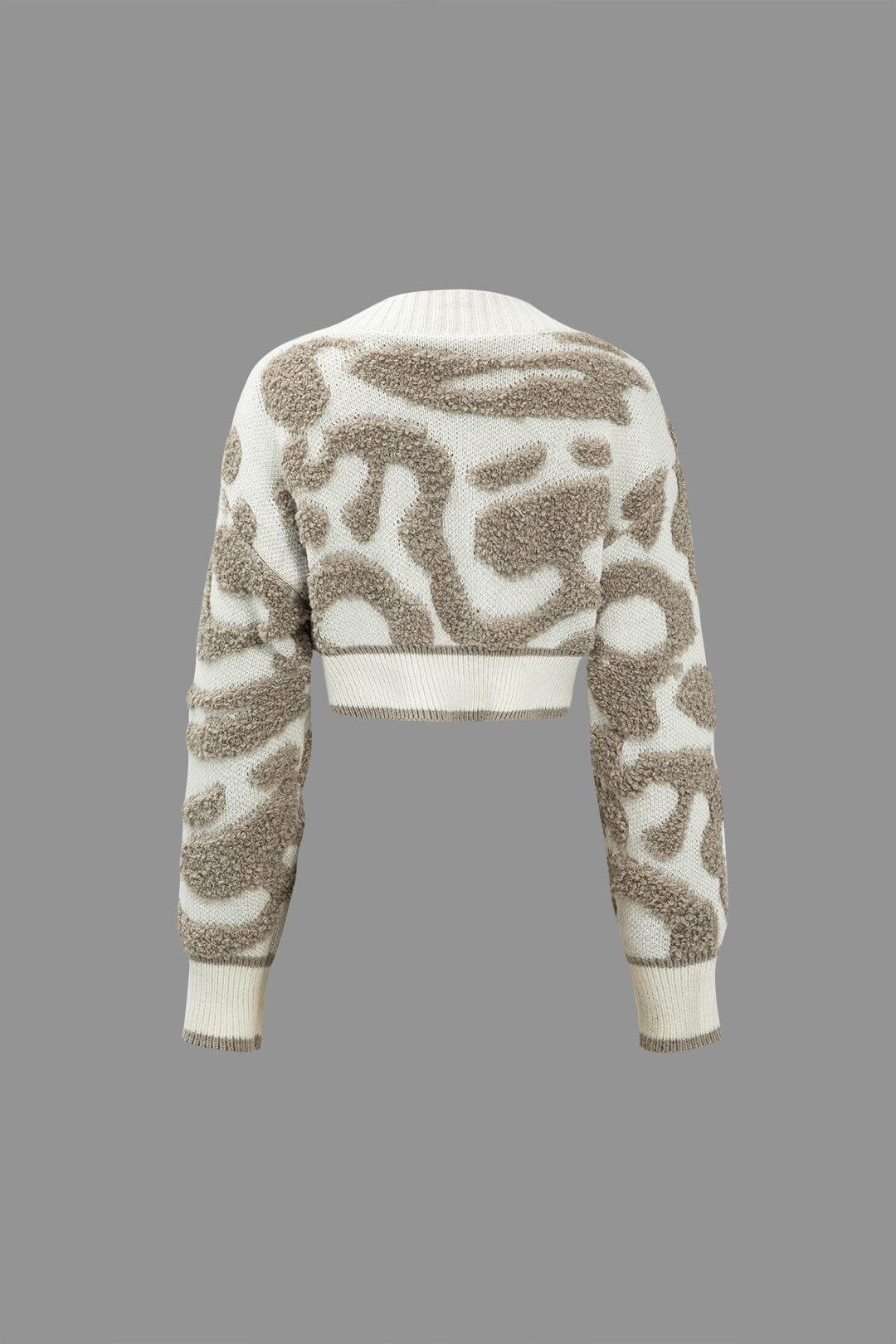 Colorblock V-neck Knit Button Up Cardigan - Àlainn Fashion