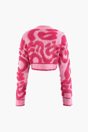 Colorblock V-neck Knit Button Up Cardigan - Àlainn Fashion