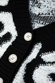 Colorblock V-neck Knit Button Up Cardigan - Àlainn Fashion