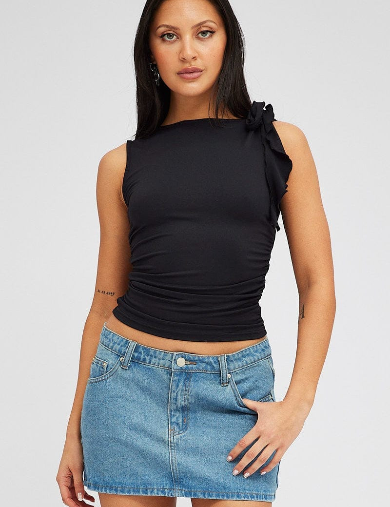 Denim Mini Skirt Mid Rise Regular Fit - Àlainn Fashion