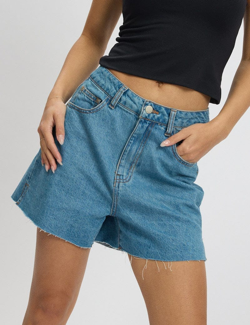 Denim Relaxed Short Longline - Àlainn Fashion