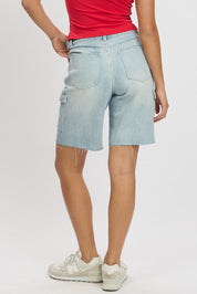 Denim Relaxed Shorts - Àlainn Fashion