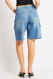 Denim Relaxed Shorts - Àlainn Fashion