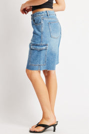 Denim Relaxed Shorts - Àlainn Fashion