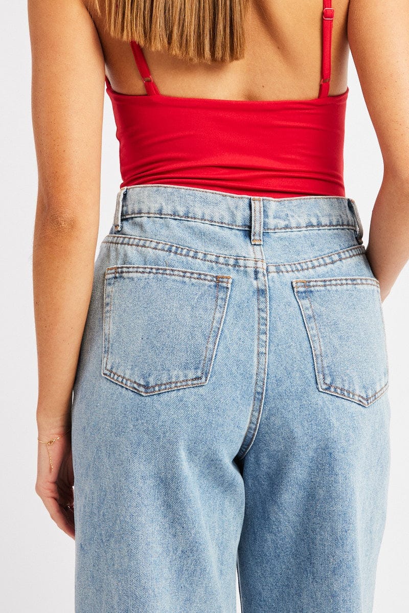 Denim Wide Leg Jean High Rise - Àlainn Fashion