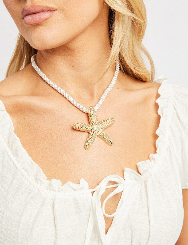 Gold Starfish Necklace - Àlainn Fashion