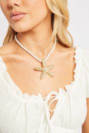 Gold Starfish Necklace - Àlainn Fashion