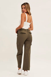 Green Cargo Pants High Rise - Àlainn Fashion