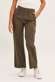 Green Cargo Pants High Rise - Àlainn Fashion