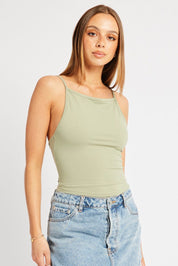 Green Sleeveless Tank Supersoft - Àlainn Fashion