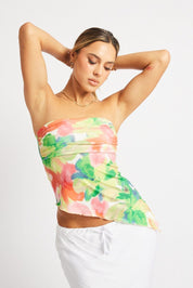 Multi Floral Bandeau Top - Àlainn Fashion