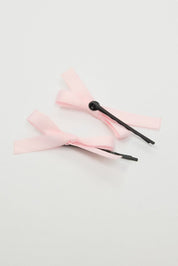 Pink 4 Pack Mini Satin Bow Bobby Pins - Àlainn Fashion