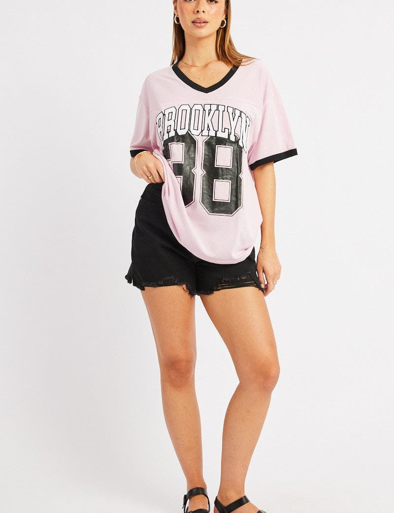 Pink Graphic Tee Short Sleeve - Àlainn Fashion