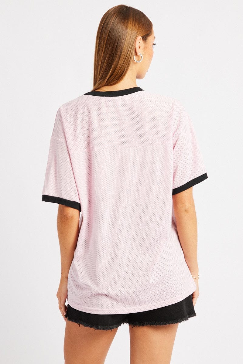 Pink Graphic Tee Short Sleeve - Àlainn Fashion