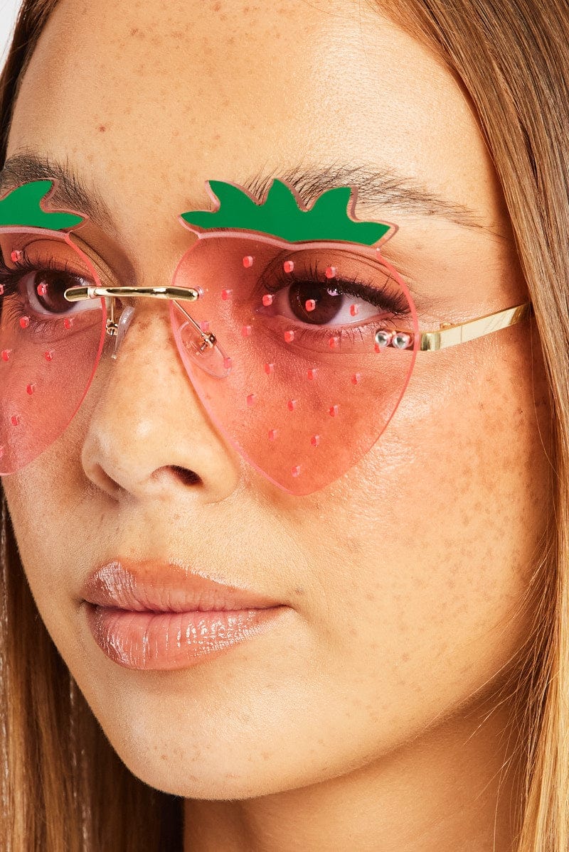 Pink Strawberry Sunglasses - Àlainn Fashion