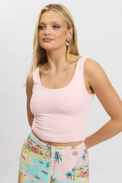 Pink Supersoft Top U Neck Sleeveless - Àlainn Fashion