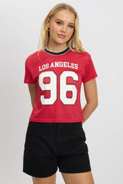 Red Graphic Tee Short Sleeve - Àlainn Fashion