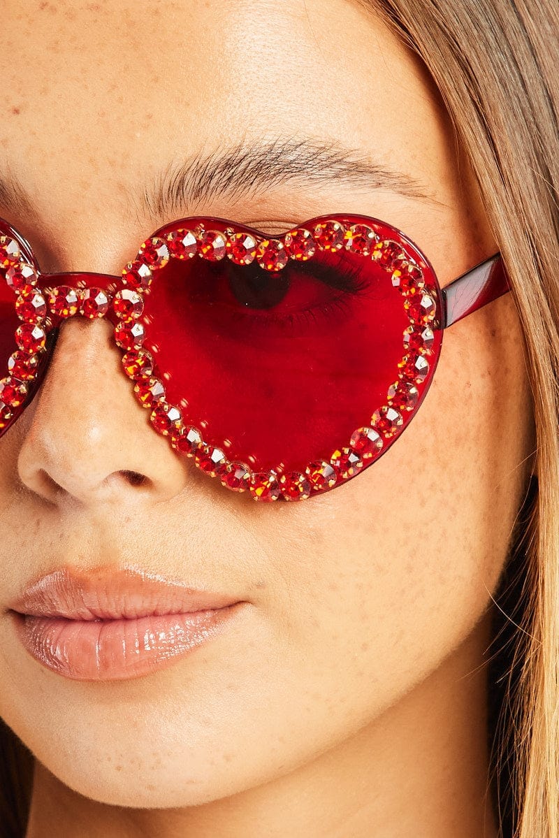 Red Heart Sunglasses - Àlainn Fashion