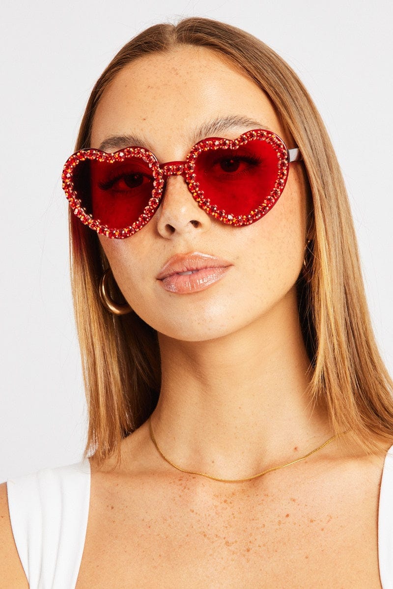 Red Heart Sunglasses - Àlainn Fashion