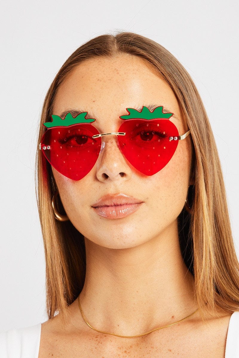 Red Strawberry Sunglasses - Àlainn Fashion