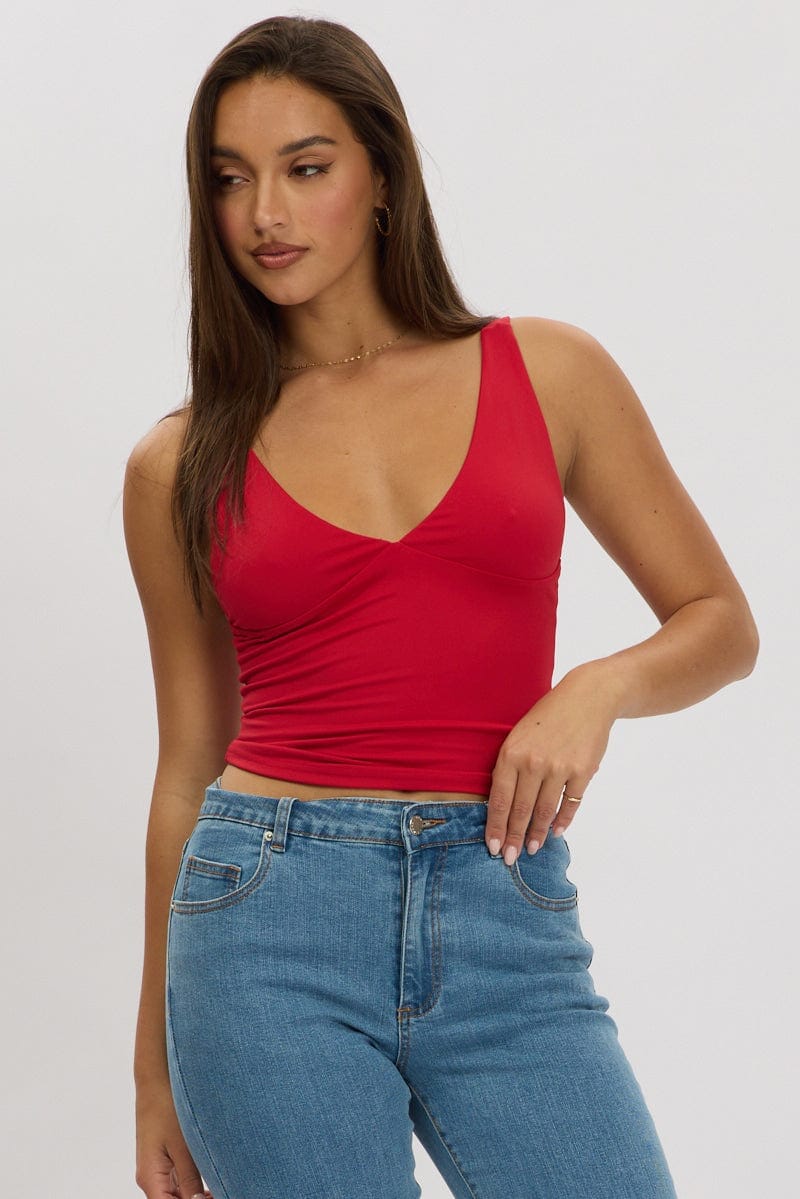 Red Tank Top Supersoft - Àlainn Fashion