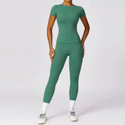 Talia Top & Leggings Set S (only 15 left) Green - Àlainn Fashion