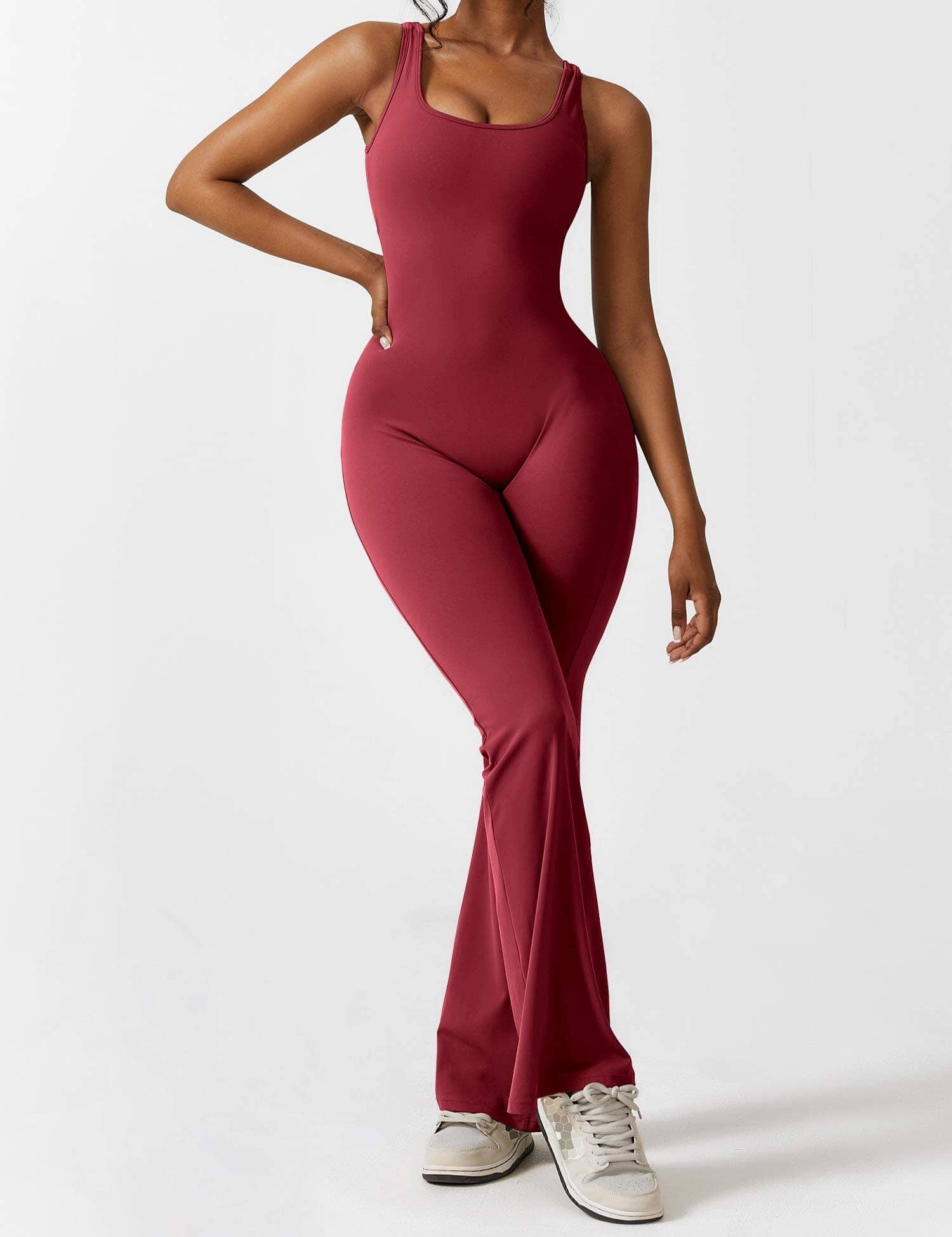 V-Back Jumpsuit - Àlainn Fashion