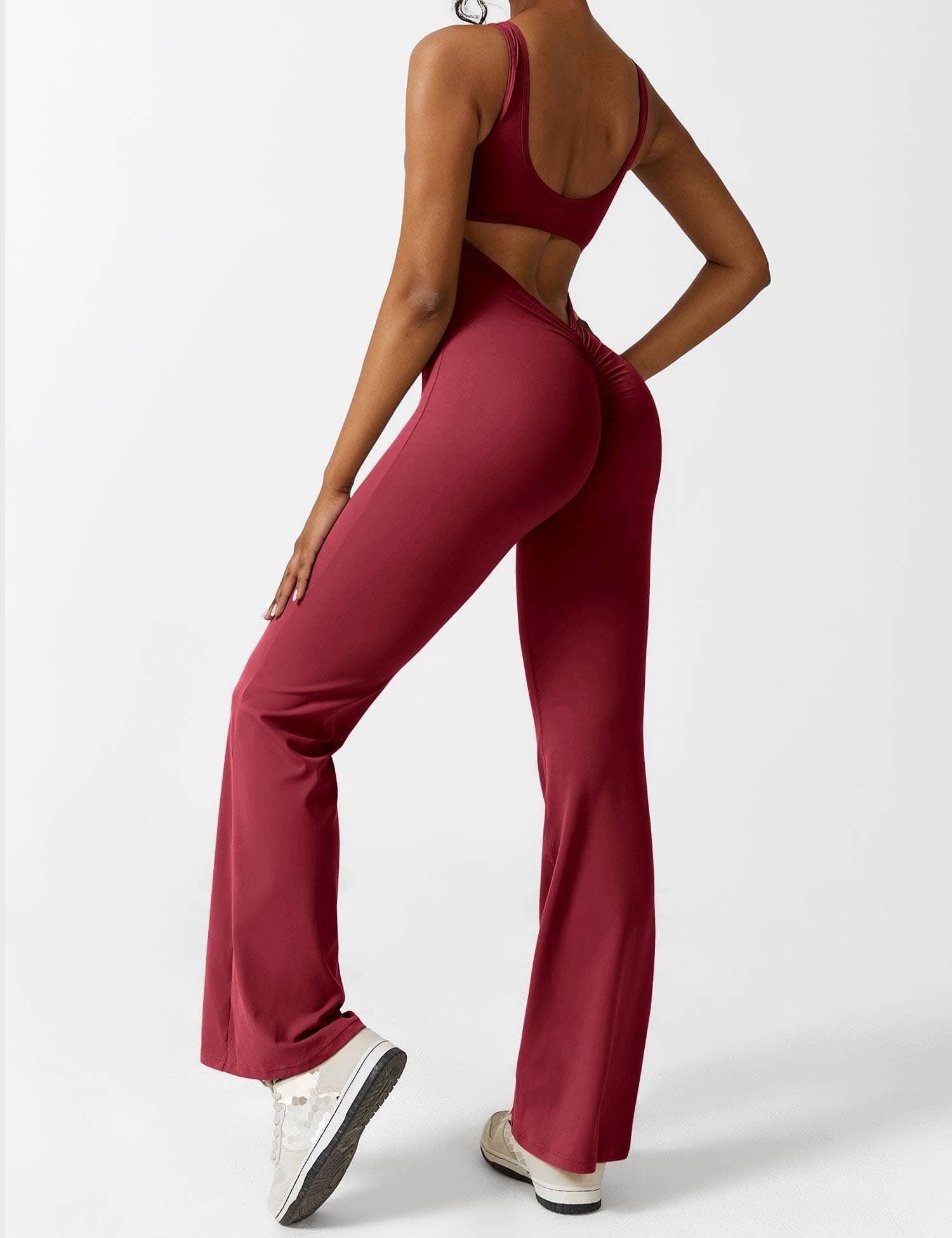 V-Back Jumpsuit - Àlainn Fashion