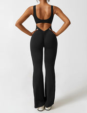 V-Back Jumpsuit - Àlainn Fashion