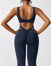 V-Back Jumpsuit - Àlainn Fashion