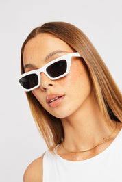 White Animal Print Cat Eye Sunglasses - Àlainn Fashion