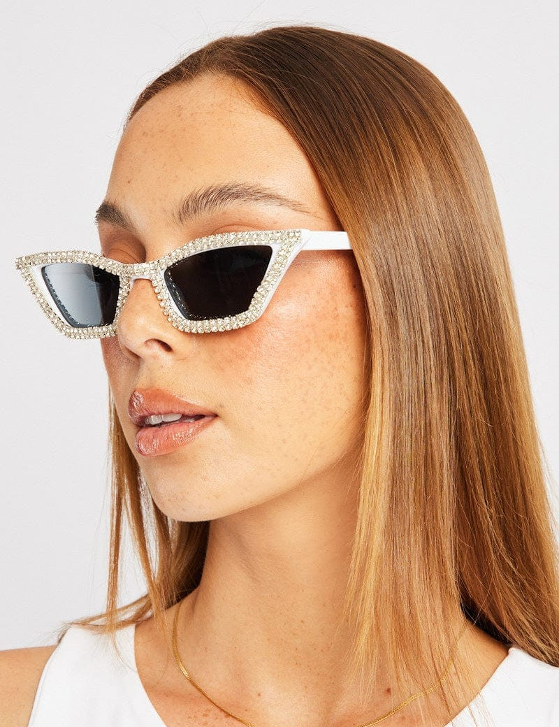 White Cat Eye Sunglasses - Àlainn Fashion